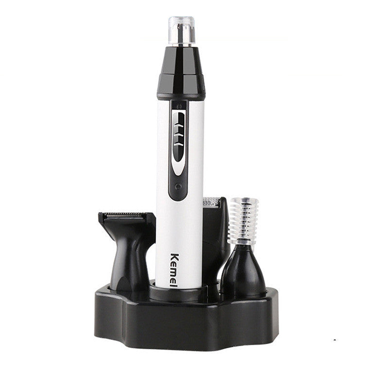 4 in1 Electric Nose Ear Trimmer Nasal Hair Cut Clipper Mens Hair Removal Eyebrow Trimmer Beard Shaving Machine Scissors Razor