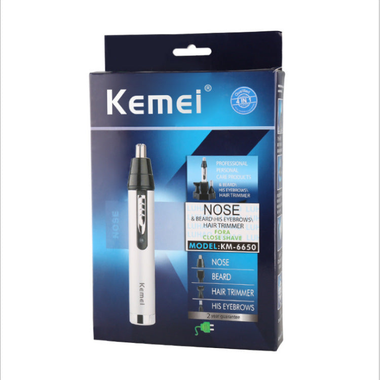 4 in1 Electric Nose Ear Trimmer Nasal Hair Cut Clipper Mens Hair Removal Eyebrow Trimmer Beard Shaving Machine Scissors Razor