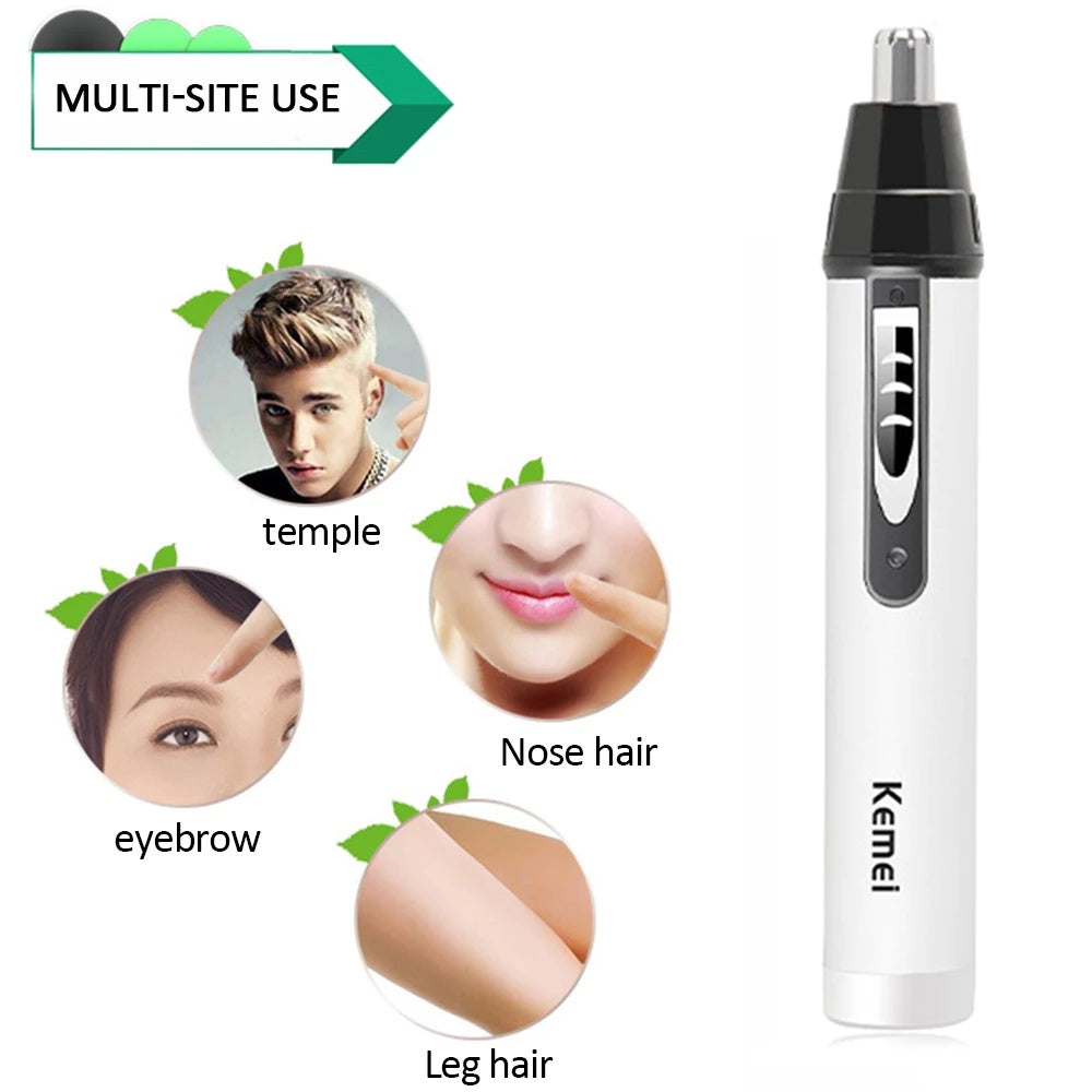 4 in1 Electric Nose Ear Trimmer Nasal Hair Cut Clipper Mens Hair Removal Eyebrow Trimmer Beard Shaving Machine Scissors Razor